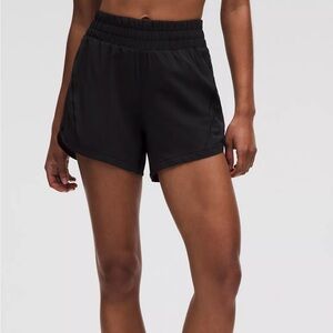 Lululemon Black Track That High-Rise Lined Short 5"